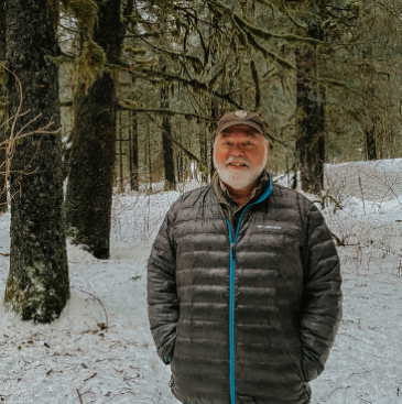 Photo of board member Ron Bressette on trail.